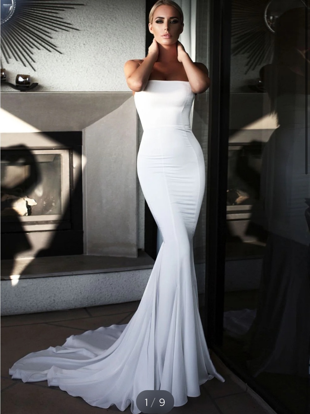 Abyss By Abby White Strapless Mermaid Gown Cavalli bridal wedding dress